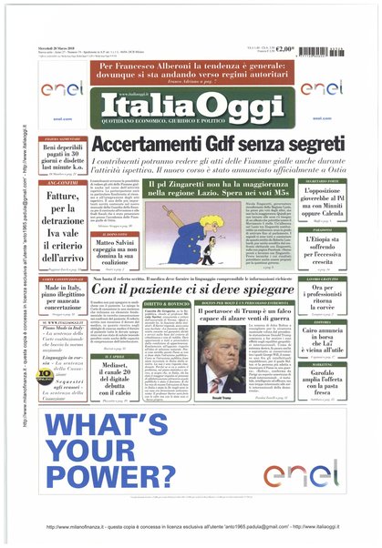 Italia oggi : quotidiano di economia finanza e politica